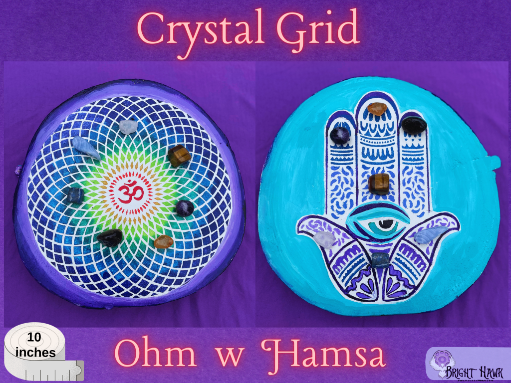 crystal grid hand painted by Bright Hawk